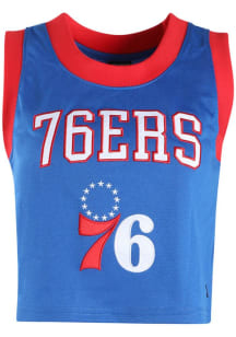 Philadelphia 76ers Womens Hype and Vice Cropped Fashion Basketball Jersey - Blue