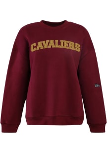 Hype and Vice Cleveland Cavaliers Womens Maroon Offside Crew Sweatshirt