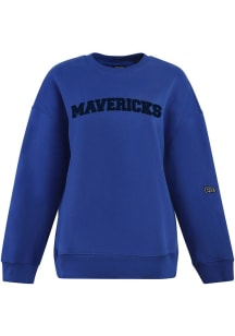 Hype and Vice Dallas Mavericks Womens Blue Offside Crew Sweatshirt