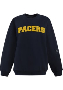 Hype and Vice Indiana Pacers Womens Navy Blue Offside Crew Sweatshirt