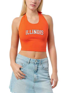 Hype and Vice Illinois Fighting Illini Womens Orange Halter Tank Top