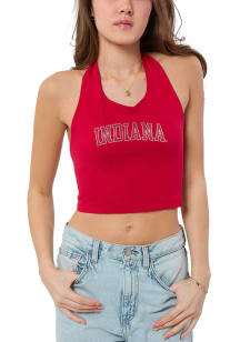 Hype and Vice Indiana Hoosiers Womens Cardinal Halter Tank Top