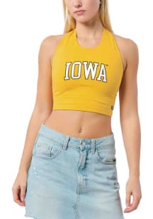 Hype and Vice Iowa Hawkeyes Womens Gold Halter Tank Top