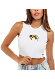 Hype and Vice Missouri Tigers Womens White Cut Off Tank Top