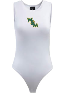Hype and Vice William & Mary Tribe Womens White Contouring Bodysuit Tank Top