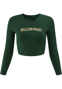 Hype and Vice William & Mary Tribe Womens Green Arch Name LS Tee
