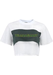 Hype and Vice William & Mary Tribe Womens White Mesh Short Sleeve T-Shirt