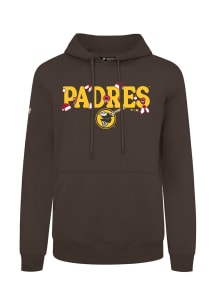 Levelwear San Diego Padres Mens Brown Podium Festive Long Sleeve Hoodie