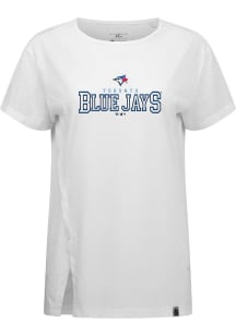 Levelwear Toronto Blue Jays Womens White Influx Journey Short Sleeve T-Shirt