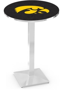 Iowa Hawkeyes Chrome Square Base Pub Table
