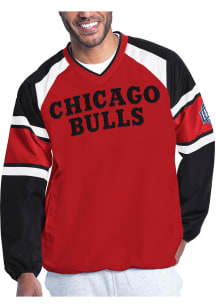 Starter Chicago Bulls Mens Red Infield Play Pullover Jackets
