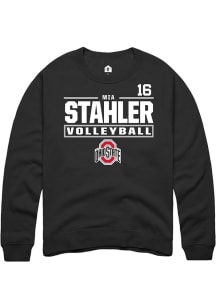 Mia Stahler Ohio State Buckeyes Mens Black NIL Stacked Box Player Crew