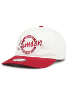 Harvard Crimson Retro Circle 5 Panel Adjustable Hat - White