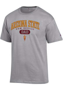 Champion Arizona State Sun Devils Grey Dad Pill Jersey Short Sleeve T Shirt