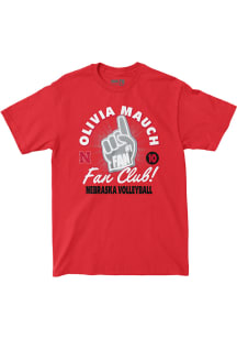 Olivia Mauch Nebraska Cornhuskers Red Fan Club Tee Short Sleeve Fashion Player T Shirt