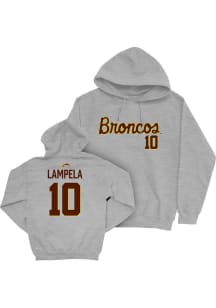 Emily Lampela Campus Ink Western Michigan Broncos Youth NIL Script Long Sleeve Player Hoodie Grey