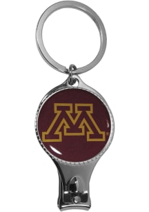 Minnesota Golden Gophers Nail Care Bottle Opener Keychain - Silver