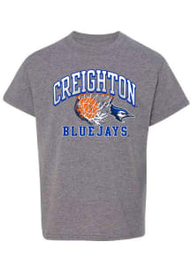 Summit Sportswear Creighton Bluejays Youth Grey Arched Team Graphic Short Sleeve T-Shirt
