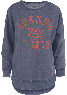 Pressbox Auburn Tigers Womens Navy Blue Rockford Crew Sweatshirt