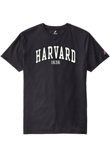 League Harvard Crimson Black 1636 Short Sleeve Fashion T Shirt