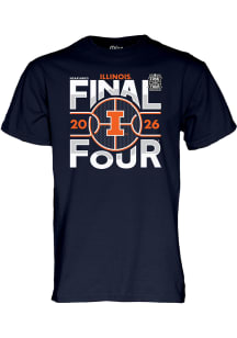 Blue 84 Illinois Fighting Illini Navy Blue 2026 Men's Basketball Final Four Bound Short Sleeve T S..