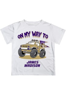 Vive La Fete James Madison Dukes Youth White On My Way Short Sleeve T-Shirt