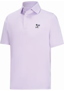 Footjoy K-State Wildcats Mens Purple MicroFeeder Stripe Short Sleeve Fashion Polo