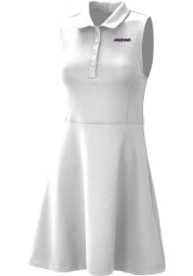 Columbia Arizona Wildcats Womens White Heat Seal Match Short Sleeve Dress