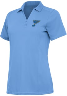 Antigua St Louis Blues Womens Light Blue Tribute Short Sleeve Polo Shirt
