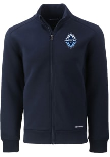Cutter and Buck Vancouver Whitecaps FC Mens Navy Blue Roam Big and Tall Light Weight Jacket