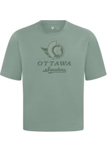 Levelwear Ottawa Senators Green Signature Knit Shadow Surge Short Sleeve Fashion T Shirt