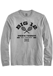 Summit Sportswear Big 12 Grey 2026 Men's Tennis Championship Long Sleeve T Shirt