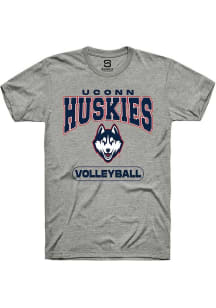 Summit Sportswear UConn Huskies Grey Volleyball Short Sleeve T Shirt