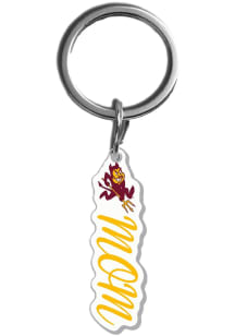 Arizona State Sun Devils Mom Acrylic Keychain - Red