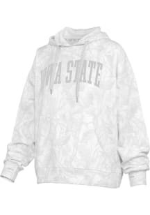 Pressbox Iowa State Cyclones Womens White Camo Hooded Sweatshirt