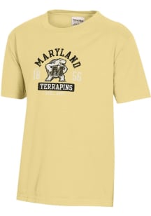 Maryland Terrapins Youth Yellow Arched Team Graphic Short Sleeve T-Shirt