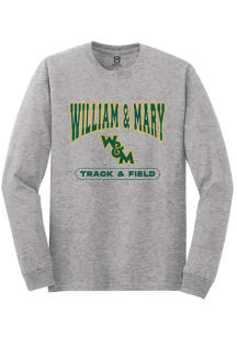 Summit Sportswear William & Mary Tribe Grey Track and Field Long Sleeve T Shirt
