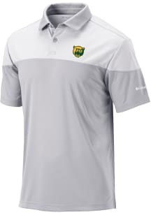 Columbia Baylor Bears Mens Grey Heat Seal Omni Wick Best Ball Short Sleeve Polo