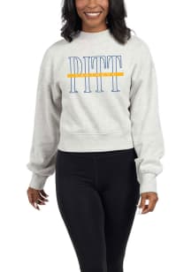 Pitt Panthers Womens Ash Hailey Crew Sweatshirt