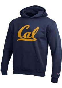 Champion Cal Golden Bears Youth Navy Blue Powerblend Long Sleeve Hoodie