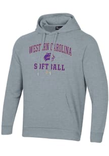 Under Armour Western Carolina Mens Grey Softball Rival Long Sleeve Hoodie