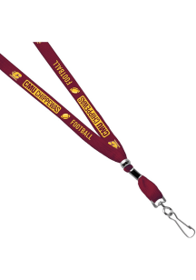 Jardine Central Michigan Chippewas 3/8 Football Sublimated w/Swivel Hook Lanyard - Maroon