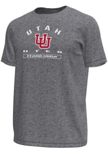 Under Armour Utah Utes Grey Name Tech Stretch Short Sleeve T Shirt