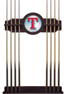 Texas Rangers Solid Wood Cue Rack Pool Table