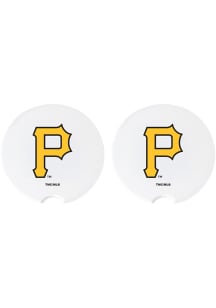 The Memory Company Pittsburgh Pirates 2 Pack Cork Car Coaster - Black