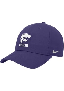 Nike K-State Wildcats Baseball Club Cap Adjustable Hat - Purple