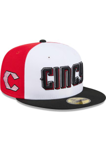 New Era Cincinnati Reds Mens White City Connect 5950 Tri Color Fitted Hat