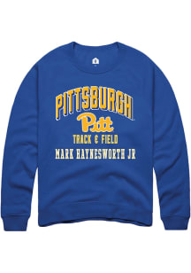 Mark  Jr Haynesworth Pitt Panthers Mens Blue NIL Arch Logo Player Crew