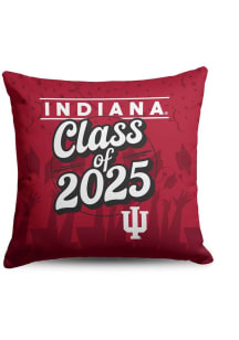 Indiana Hoosiers Class of 2025 18x18 Throw Pillow - Crimson