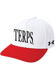 Under Armour Maryland Terrapins Sideline Blitzing Accent Adjustable Hat - White